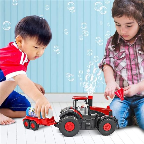 Bump & Go Bubble Blowing Farm Tractor Toy Truck with Lights & Sounds, and Action - Picture 6 of 6